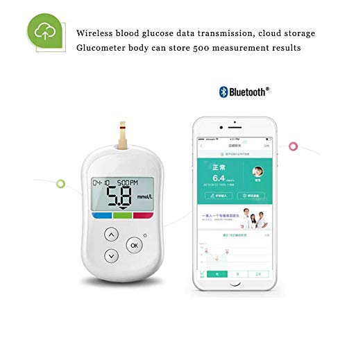 DZWJ-Diabetes-Blood-Sugar-Kit-Glucose-Meter-Home-Use-Bluetooth-Diabetes-Care-Easy-To-Observe-Blood-Glucose-Range-Color-Bar-mmolL