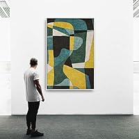Framed Canvas Wall Art Color Block Canvas Prints Home Artwork Decoration for Living Room,Bedroom - 16x24 inches