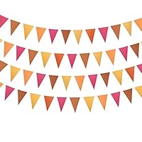 Thanks Giving Fall Triangle Garland Banner Party Decoration Banner Backdrop Party Supplies Bunting Kits for Baby Shower Kids Room Showcase Mantel Holiday Thanksgiving Wedding