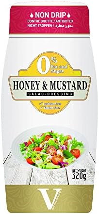 ViveFree Gourmet Honey Mustard Sauce - Gluten & Lactose Free - 0% Fat & Sugar - 320g (Pack of 3)