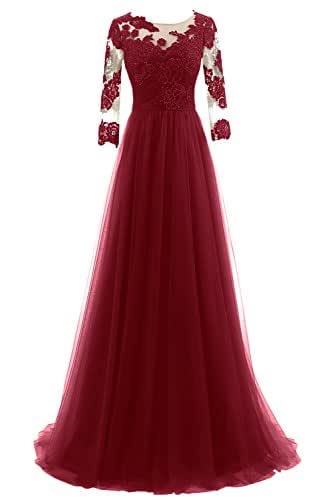 Vestidos de dama de honor de largo encaje verde oscuro para niña de las