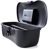 Joyboxx (Black with Purple Slide Lock) Adult Toy Lock Box Includes a Bonus PLAYTRAY, Mini Combo Lock | Food-Grade BPA-Free Pl