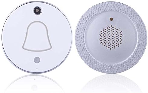 BLUESSENCE Wireless Smart Doorbell at 200-Feet Range Chime with Camera Photo Capture Function Automatically Takes Picture When Pressing Bell-push (White)