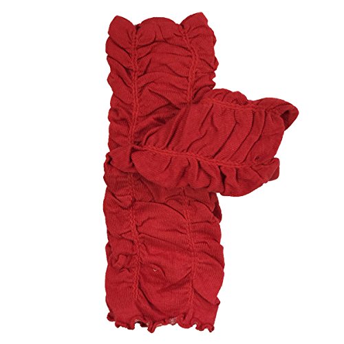 Wrapables Ruffle Leg Warmers for Toddler (Set of 4), Light Blue, White, Gray, Red