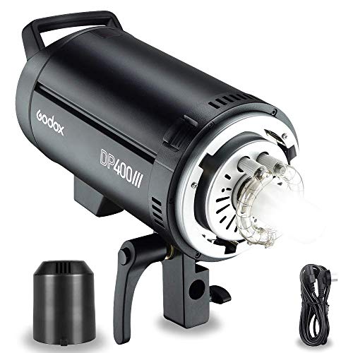Godox DP400III Professioneller Studioblitz 1s Recyclingzeit GN65 5600k 400Ws Bowens Mount 150W Einstelllampe (DP400III)