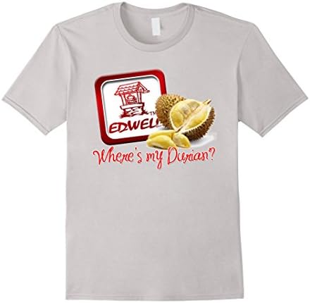 "Where's My Durian? " Relaxed-Fit T-shirt for Men &amp; Women - Male Medium - Silver