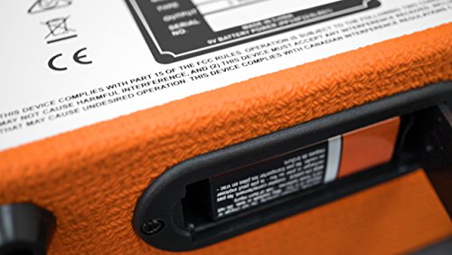 Orange Crush Mini Guitar Combo Amplifier Bundle with Instrument Cable, Pick Sampler, and Austin Bazaar Polishing Cloth