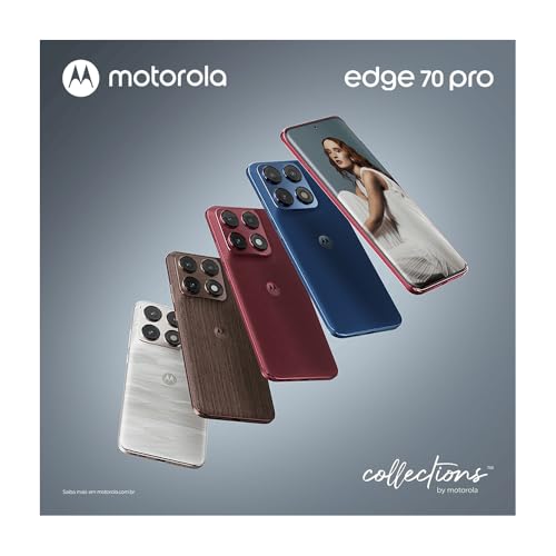 Smartphone Motorola Edge 70 PRO 5G - 256GB 24GB (12GB RAM+12GB Ram Boost), 4 câmeras de 50MP, Tela 1.5K extreme AMOLED 144Hz, Bateria 6500 mAh, IP68/IP69 - Vinho