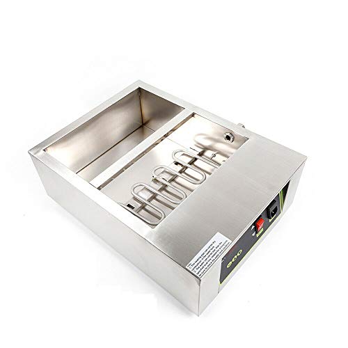 HYYKJ Electric Chocolate Melting Pot Machine 2 Melting Pot 22LB Capacity Chocolate Warmer Heater Boiler Tempering Furnace Machine Commercial Chocolate Shop and Home Chocolate Melter Maker