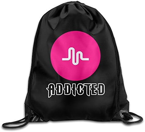 UE5TA Drawstring Backpack Musically Addicted Sack Bag