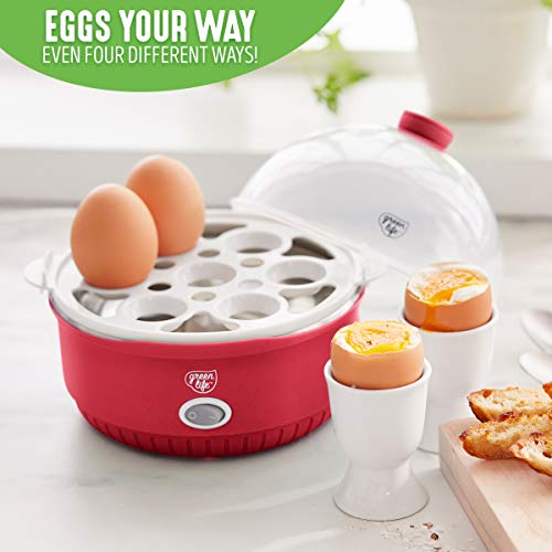 GreenLife Rapid Egg Cooker, 7 Egg Capacity for Hard Boiled, Poached