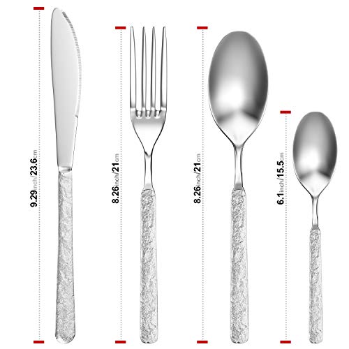 Silverware Flatware Tableware Cutlery Set Service for 2, Dishwasher Safe,8-Piece