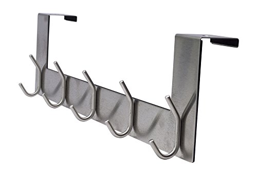 Over the Door Hook Organizer Rack Hanger Clothes Coat Towel Holder Stainless Steel Storage Hooks 5