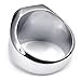 KONOV Polished Stainless Steel Band Biker Men's Signet Ring - Size 10