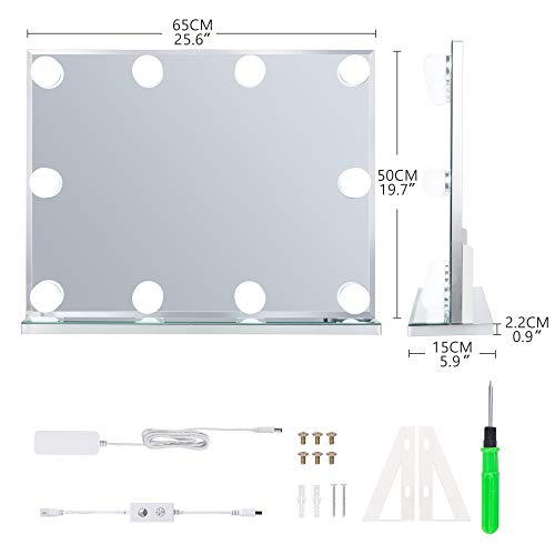 Waneway Hollywood Vanity Mirror with Lights, Lighted Makeup Mirror with
