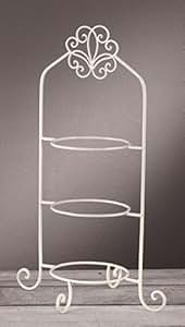 Amazon.com - Cream 3 Tier Dessert Plate Stand Pie Rack ...