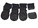 LONSUNEER Paw Protector Dog Boots Soft Sole Nonslip and Reflective Set of 4 Color Black Size X-Small