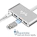 USB C Hub Aluminum Adapter - ikling ik1611S (2017 New Design) Ultra Slim Portable USB C to USB A USB C Power Adapter for MacBook, MacBook Pro 2016, Lenovo, Asus, Google Pixel, USB Type C Device Owner