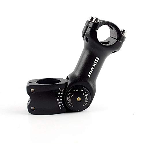25.4 Stem 0-60 Degree Adjustable Bike Stem 110mm Bike Handlebar Stem Riser for Mountain Bike, Road Bike, BMX, MTB (Only Fit 1″/25.4mm Handlebar)