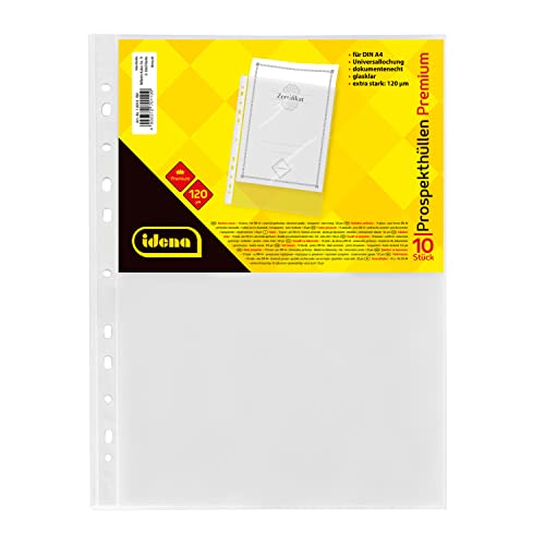Idena, brochure Covers, DIN4, 10010 10 Pieces, Transparent