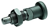 GN 817.1 Series Steel Lock-Out Type Inch Size Indexing Plunger with Multiple Pin Lengths, with Lock Nut, 5/16