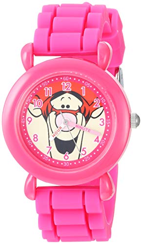Disney Winnie The Pooh Kids' Plastic Time Teacher Analog Quartz Silicone Strap Watch