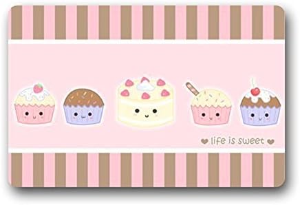 Machine-washable Cupcakes Painting Decorative Non-woven Fabric Non Slip Pad Computer desk pad mat