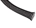 Techflex PTN0.25BK50 Flexo PET General Purpose 1/4-inch Braided Cable Sleeve, Black, 50 Foot