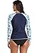 Taylover Women's uv Swim Shirt Women Long Sleeve Rash Guard UV Swimsuit Rash Guard Top Navy