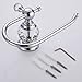 Kabter Brass Toilet Paper Holder Wall Hooks,Chrome