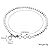 MoAndy Stainless Steel Crystal Pendant Round Charm Link Bead Bracelets for Women