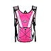 OCSOSO Hydration Pack with 2l Backpack Water Bladder Bike Bag Climbing Pouch Water Rucksack Pink for Hiking, Biking, Running, Walking and Climbing