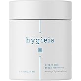 Hygieia + Crepey Skin Full Body Moisturizing & Firming Cream – Tighten & Smooth Crepey Skin - Anti-Aging Moisturizer with Hyaluronic Acid, AHAs & Natural Oils to Rejuvenate, Soften & Hydrate, 8oz