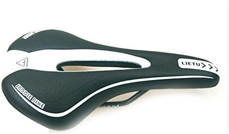MTB Bike Saddle Seat - LIETU MTB Bike Gel Comfort Saddle Seat Cushion Padded Black and white