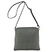DELUXITY Lightweight Medium Crossbody Bag with Tassel (Grey)