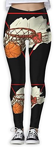 YOYOYOGA Distressed Basketball Net Womens Exercise Stretch Footless High Waist Leggings Pants