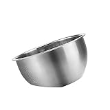 Codream Kitchen 304 Stainless Steel Strainer Bowl with Side Drainer to Soak Wash Strain and Store Vegetable Fruit Rice without Changing Bowls