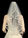 Venus Jewelry 1T 1 Tier Ribbon Edge Center Cascade Veil