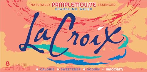 LACROIX SPARKLING WATER, PAMPLEMOUSSE (GRAPEFRUIT), 12 FL OZ (PACK OF 8)