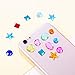 Blulu 600 Pieces Gems Acrylic Craft Jewels Flatback Rhinestones Gemstone Embellishments Heart Star Square Oval and Round, Assorted Color (8 to 14 mm)