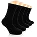 Elite Women’s Casual Bamboo Socks, Crew Size (Black)5 Pack, Fits shoe size 6 -10
