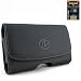 LG Optimus G Pro Horizontal Leather Case with Magnetic closure with belt clip and belt loops (Plus Size will Fit w/ Otterbox Commuter on) + Cell Phone Antenna Booster