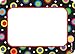 Creative Teaching Press Dots On Black Name Tags Black. 3-1/2 x 2-1/2 Inches
