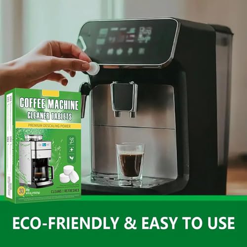 Uniiking® Coffee Machine Cleaner Descaler Tablets - 30 Count, Compatible with Breville, Gaggia, Delonghi, Jura, Philips, Nespresso - Universal Descaler for Espresso Machines