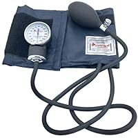 Professional Manual Blood Pressure Monitor - Medical Aneroid Sphygmomanometer with Carrying Case, Navy Blue