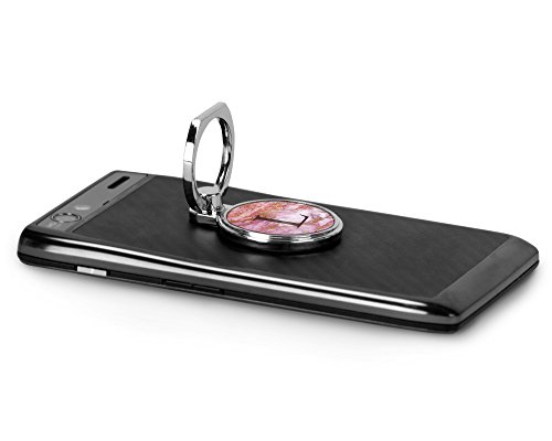 Pink personalized ring stand for cellphone, Universal finger grip holder, Smartphone, Cell phone holder, Letter "L"