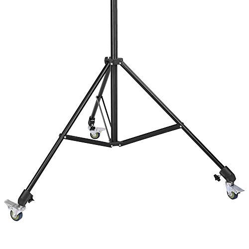 oldzon Photo Studio Tripod Easy Swivel Caster 3" Wheel for Light Stands & Studio Boom with Ebook - Thumbnail 4