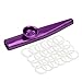 Foraineam 24-Pack Metal Kazoos with 24 Pcs Kazoo Flute Diaphragms 6 Colors Musical Instruments, A Good Companion for Ukulele, Violin, Guitar, Piano Keyboard