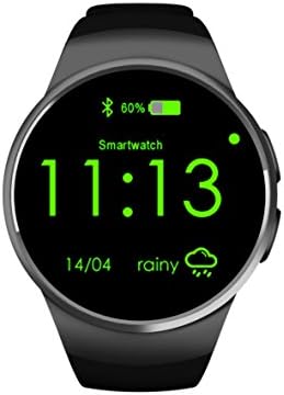 Bluetooth Wrist Smart Watch Breezesmile Ultra Thin with SMS Magnetic Charging Connector Gesture Control Pedometer Step Compatible for IOS Apple iPhone Android Samsung HTC Sony LG Smartphone( Black)