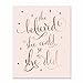 She Believed She Could So She Did Gold Foil Art Print, Inspirational Graduation Gifts for Women, Motivational Wall Art Poster Decor, UNFRAMED, 8 inches x 10 inches, B5 (Pink + Rose Gold Foil)